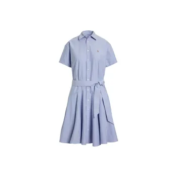 Polo Ralph Lauren SS25 Short Sleeved Dress Women's Light Blue