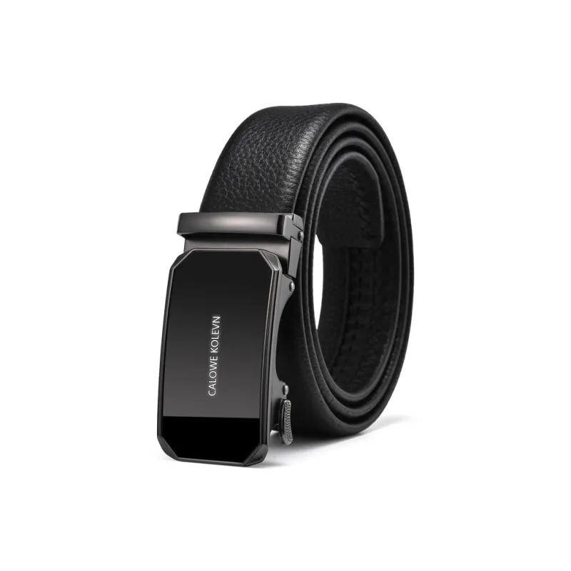 CALOWE KOLEVN Top Grain Cow Leather Premium Gift Box Set Belt Men's 3.5cm-0