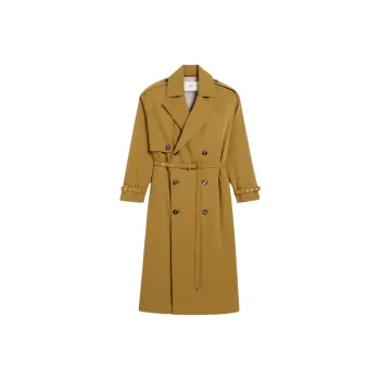 AMIPARIS Trench Coat Women's Mustard Yellow