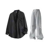 Black+Gray Pants