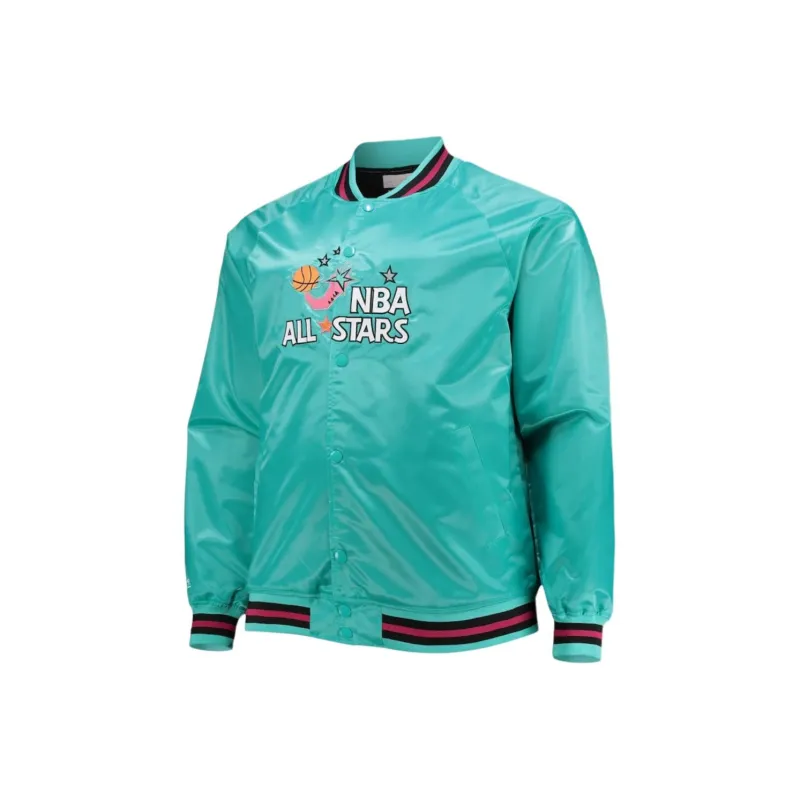 Mitchell & Ness X Nba Big & Tall 1996 All Star Game Hardwood Classics Satin Full Snap Jacket-0