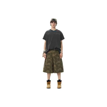 JHYQ Cargo Shorts Unisex Army Green Camouflage