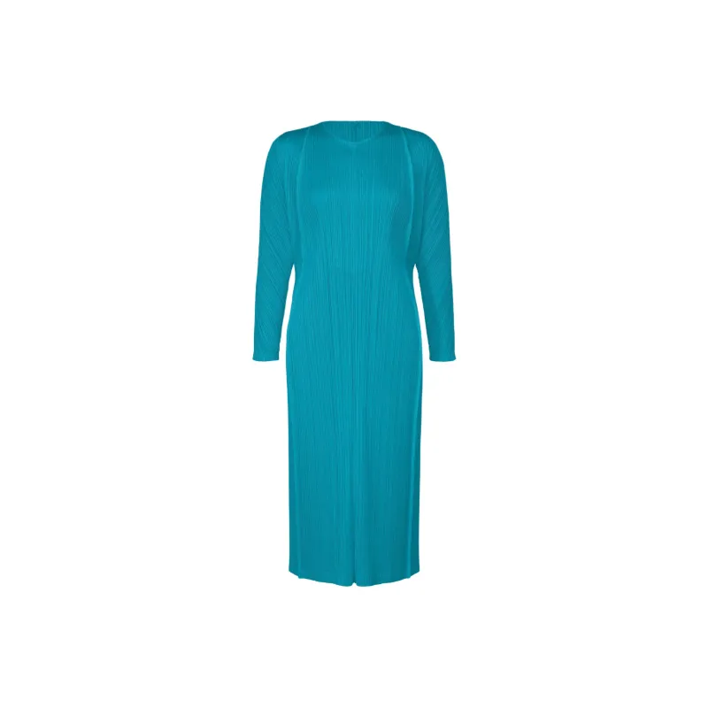 PLEATS PLEASE ISSEY MIYAKE Long Sleeved Dress Women's Bright Blue-0