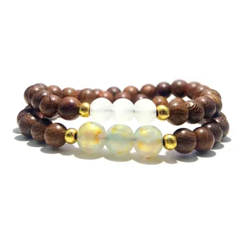 JUANLAN Golden Sandalwood Bracelets Unisex