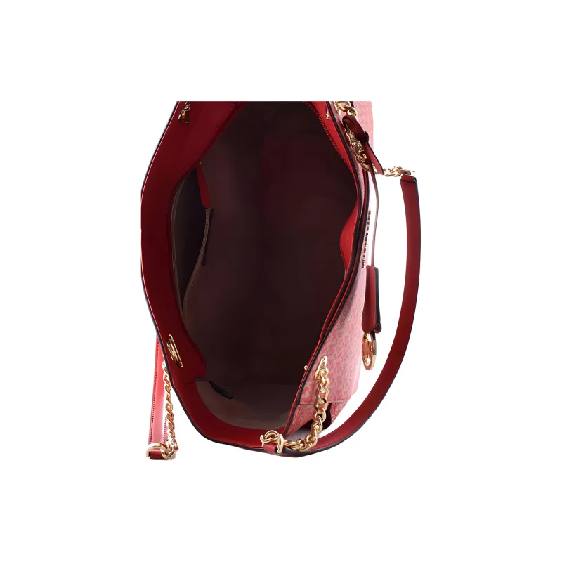 MICHAEL KORS Leather Shoulder Bag Women's Red-4