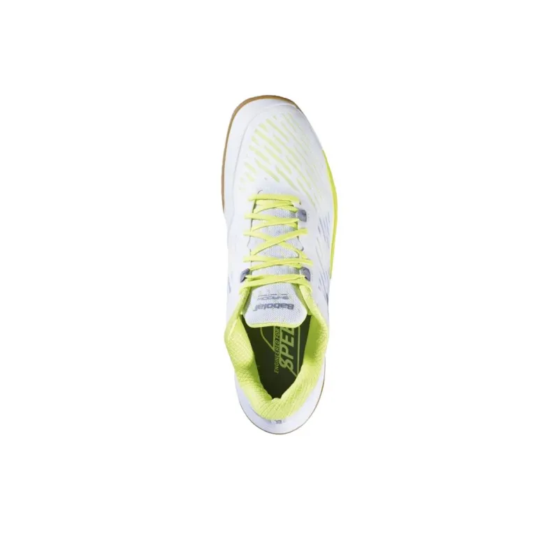 Babolat Breathable And Lightweight Low Top Badminton Shoes Men's White Yellow-1