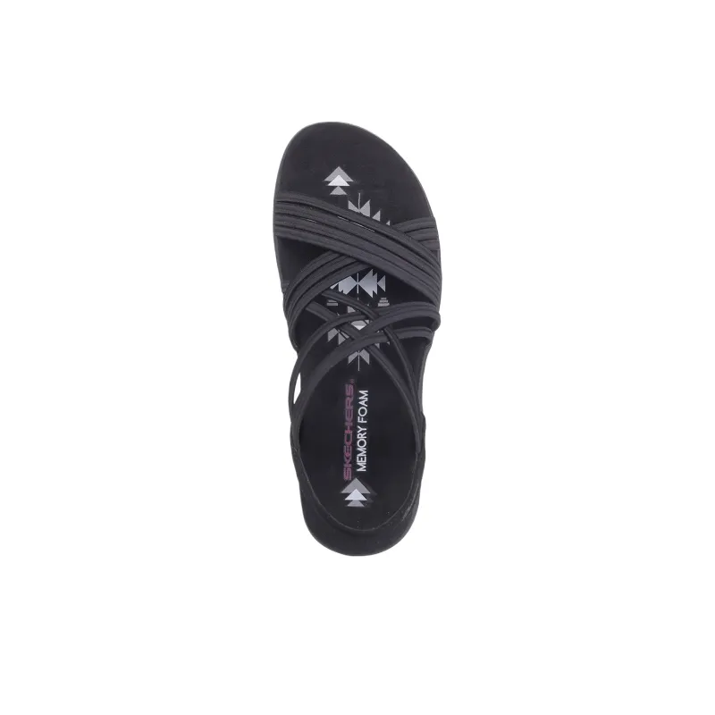 Skechers Reggae Slim One Strap Sandals Low Heel < 3cm Women's Black-4