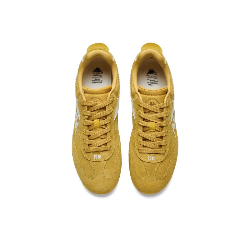 Kappa Back to Back Wear resistant And Lightweight Low Top Skateboard Shoes Unisex Ceylon Yellow White-3