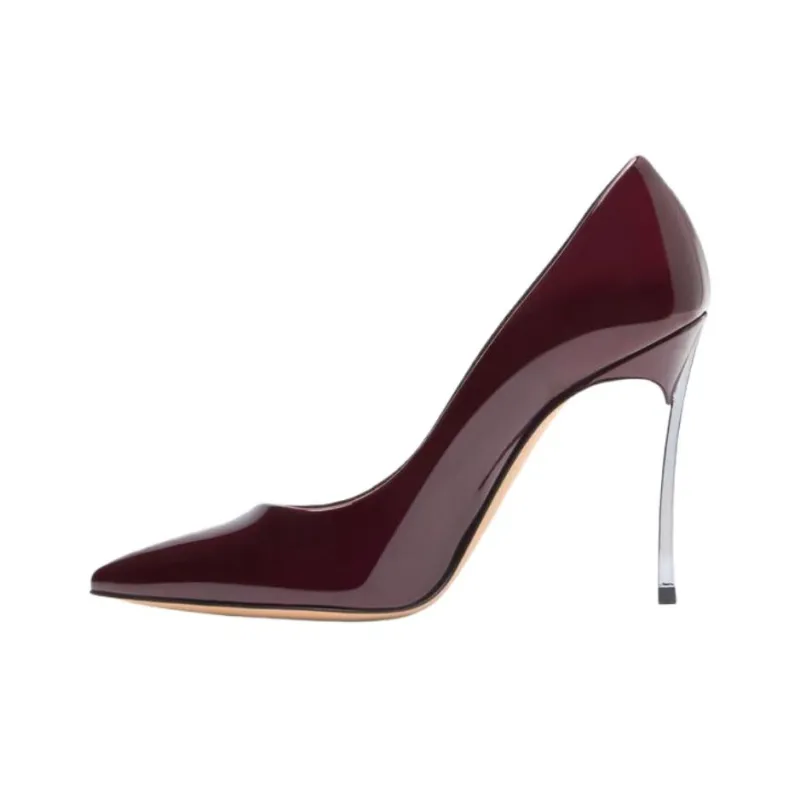 Casadei Blade Slim Heel High Heels 10cm Women's Burgundy-0