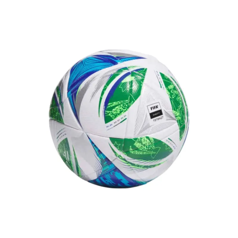 Adidas Size 5 Soccer TPU Hand Stitched Soccer Ball Unisex White/Blue/Green-0