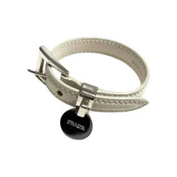 PRADA Leather Bracelets Women's White