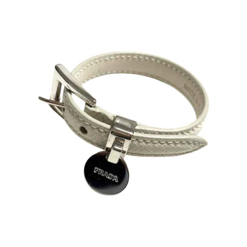 PRADA Leather Bracelets Women's White-0
