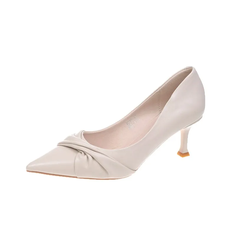 AJPAP High Heels Women's Black Ecru-6