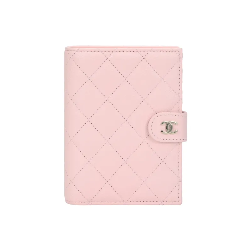 CHANEL Litchi Cow Leather Passport Holder Regular Women's Pink-0