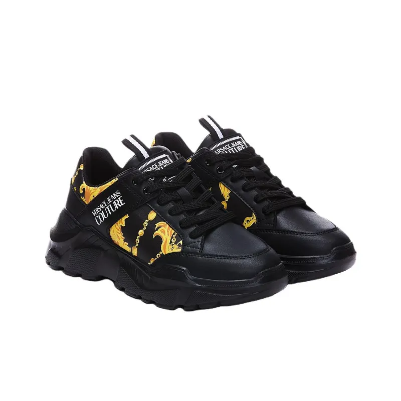VERSACE JEANS COUTURE Stargaze Low Top Casual Shoes Men's Black-3