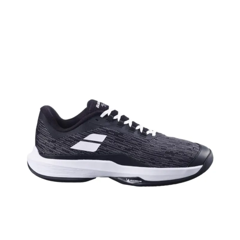 Babolat Abrasion Resistant Breathable Low Top Tennis Shoes Men's Black White-1