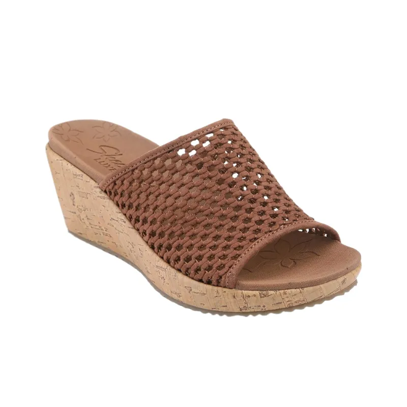 Skechers Beverlee Shock Absorbers Slide Slippers Women's Brown-3