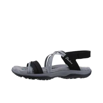 Skechers Reggae Slim One Strap Sandals Women's Black Gray