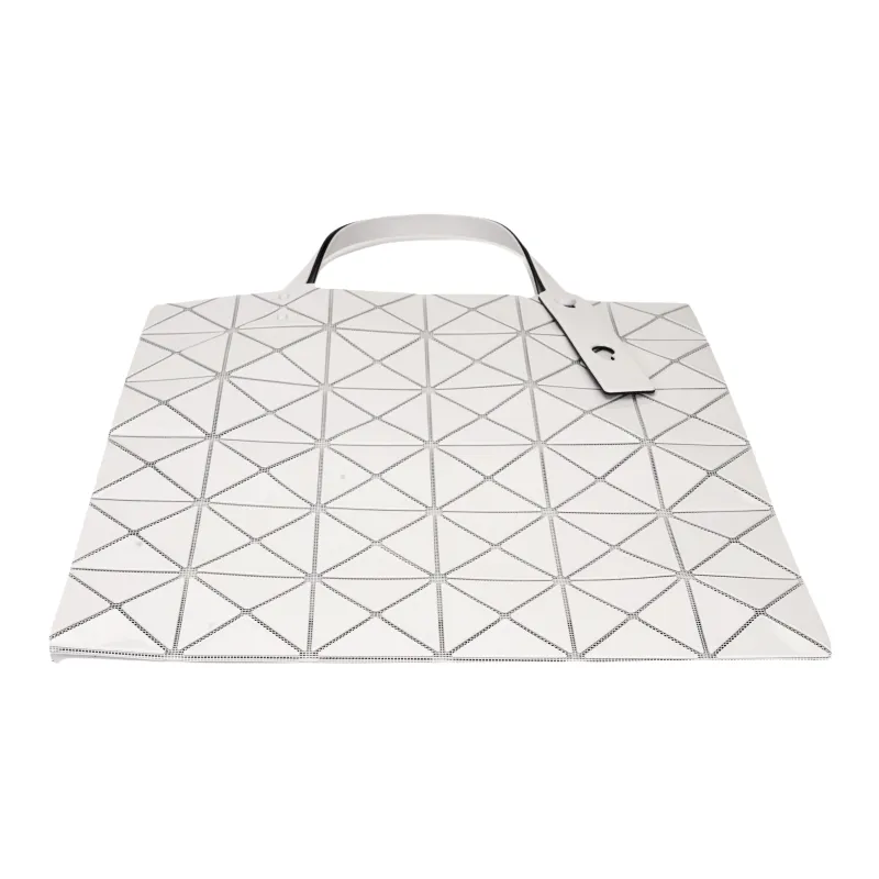 ISSEY MIYAKE PVC Resin Tote Bag, Shopping Bag, Handbag Women's Light Gray-3