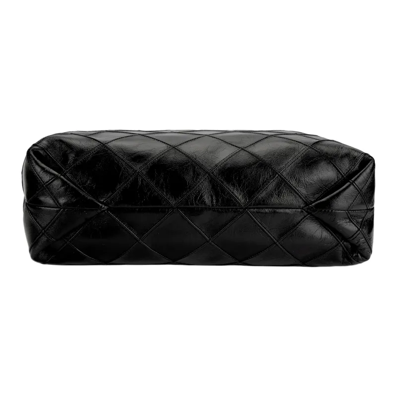 TORY BURCH Fleming Sheepskin Shoulder Bag Women's Black-3