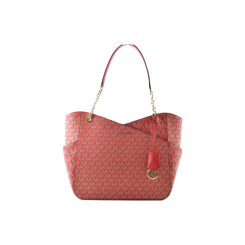 MICHAEL KORS Leather Shoulder Bag Women's Red-0