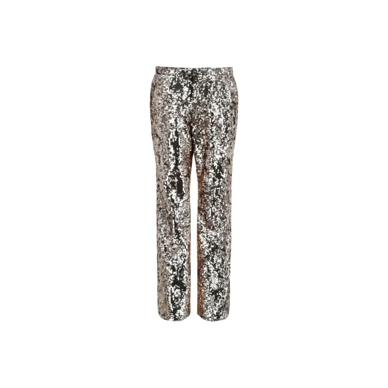 GUCCI Sequin Wide Leg Trousers Pink-1