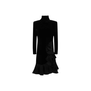 GUCCI Long Sleeved Dress Women's Black