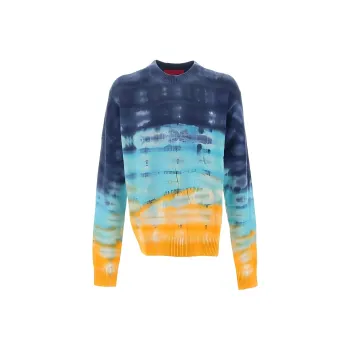 The Elder Statesman Sonar Tie Dyed Crewneck Jumper