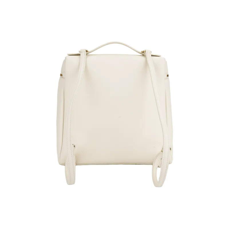 Loro Piana ExtraPocket Cow Leather Backpack Regular Women's White-2