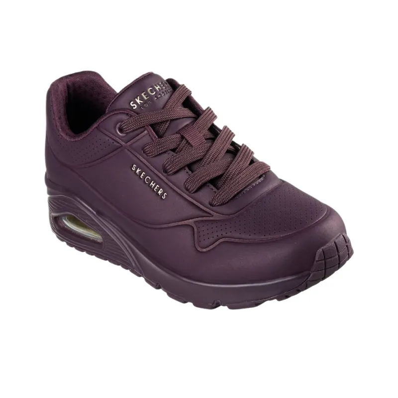 Skechers Uno Low Top Casual Shoes Women's Purple-3