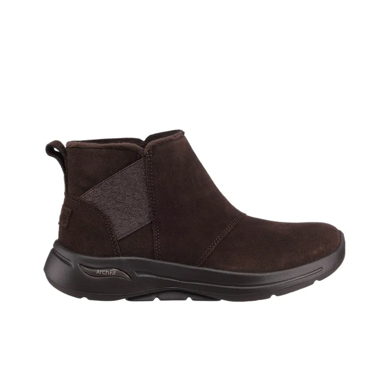 Skechers Go Walk Arch Fit Ankle Boots Women's Brown-1