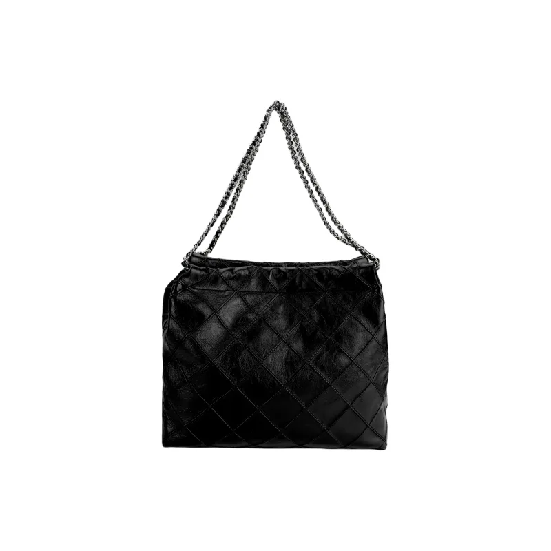 TORY BURCH Fleming Sheepskin Shoulder Bag Women's Black-2