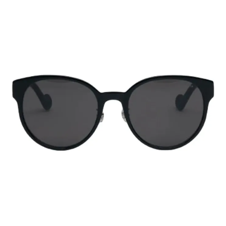 Moncler Acetate Metal Round Sunglasses Women's Black-1