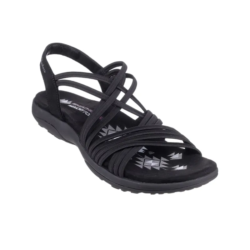 Skechers Reggae Slim One Strap Sandals Low Heel < 3cm Women's Black-2