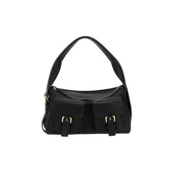 Mulberry Lambskin Shoulder Bag Women's Black