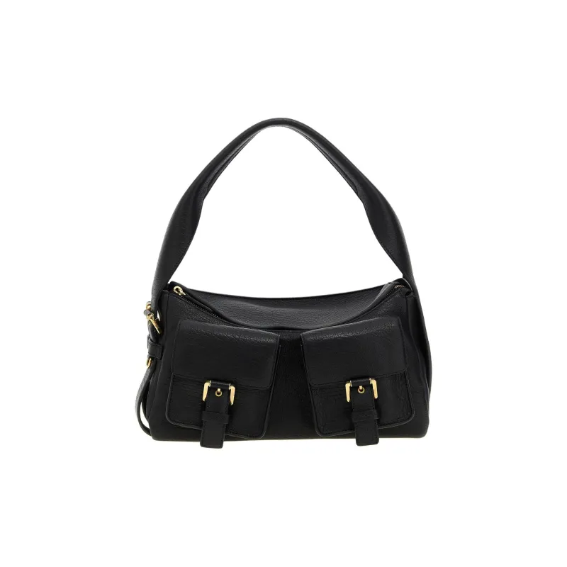 Mulberry Lambskin Shoulder Bag Women's Black-0