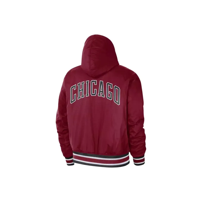 Nike Nba Chicago Bulls Courtside City Ediotion Full Snap Loose Fit Jacket-1