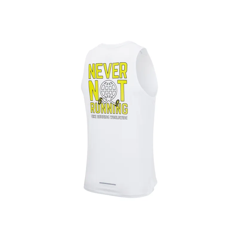 Nike MILER Tank Tops Men White-1
