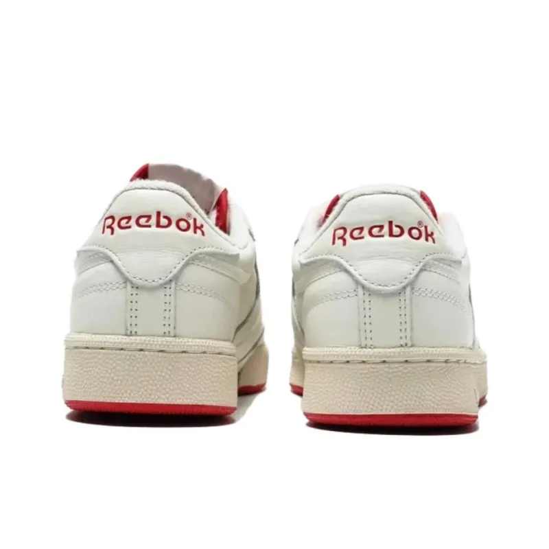Reebok CLUB C 85 Anti Slip Wear Resistant Low Top Skateboard Shoes Unisex White-3