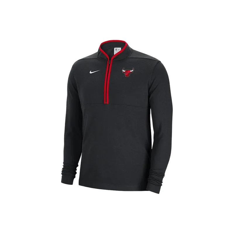 Nike Nba Chicago Bulls Dri Fit L/S 1/2 Zip T shirt-0