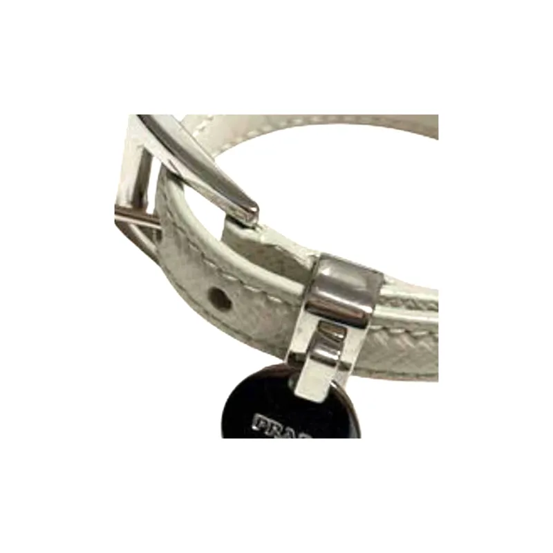 PRADA Leather Bracelets Women's White-2