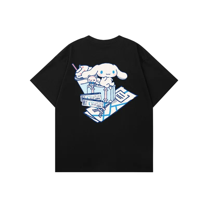 Sanrio Yugui Dog T Shirt Unisex White, Black-3