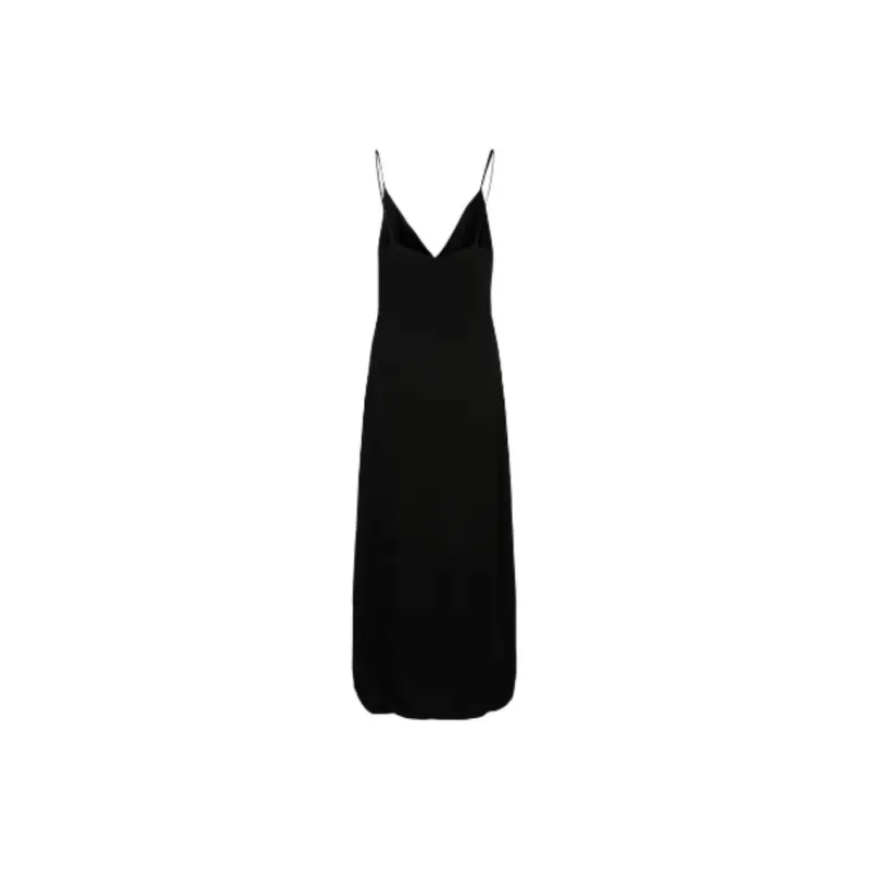 GUCCI Asymmetric Silk Dress Black Gold-1