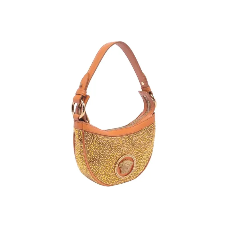 VERSACE Crystal Hobo Bag Handbag Mini Women's Orange-1