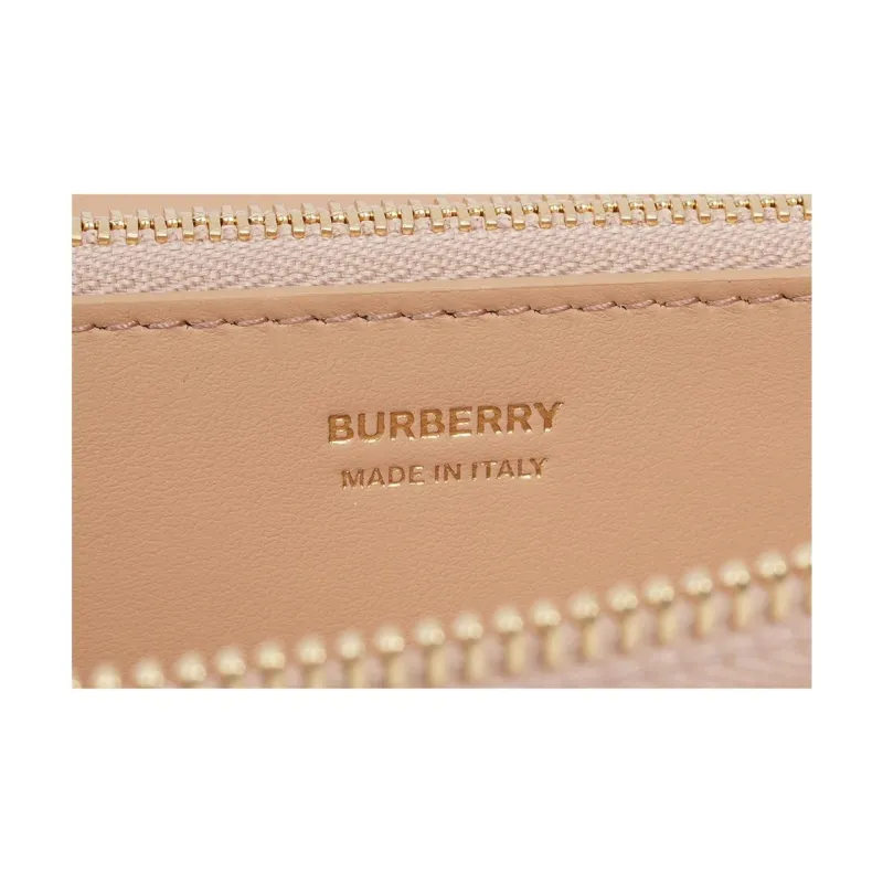 Burberry Calfskin Wallet Large Size Women's Light Almond-4