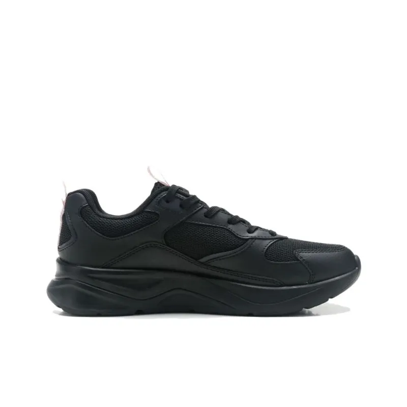 QIAODAN Abrasion Resistant Breathable Cushioning Low Top Casual Shoes Women's Black-1