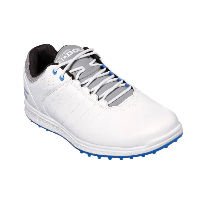 Skechers Go Golf Collection Low Top Golf Shoes Men's White Blue-2