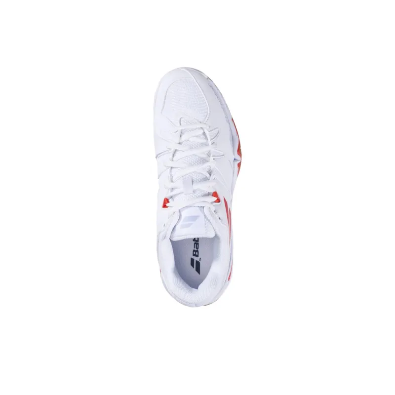 Babolat SHADOW SPIRIT Abrasion Resistant Low Top Badminton Shoes Women's White Red-1
