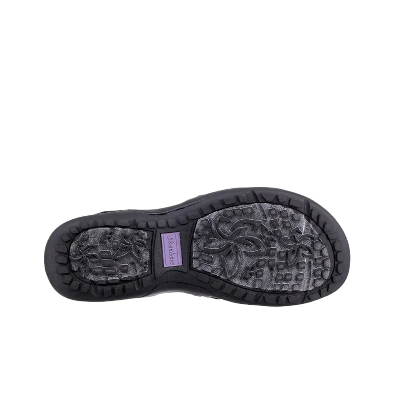 Skechers Reggae Slim One Strap Sandals Low Heel < 3cm Women's Black-5