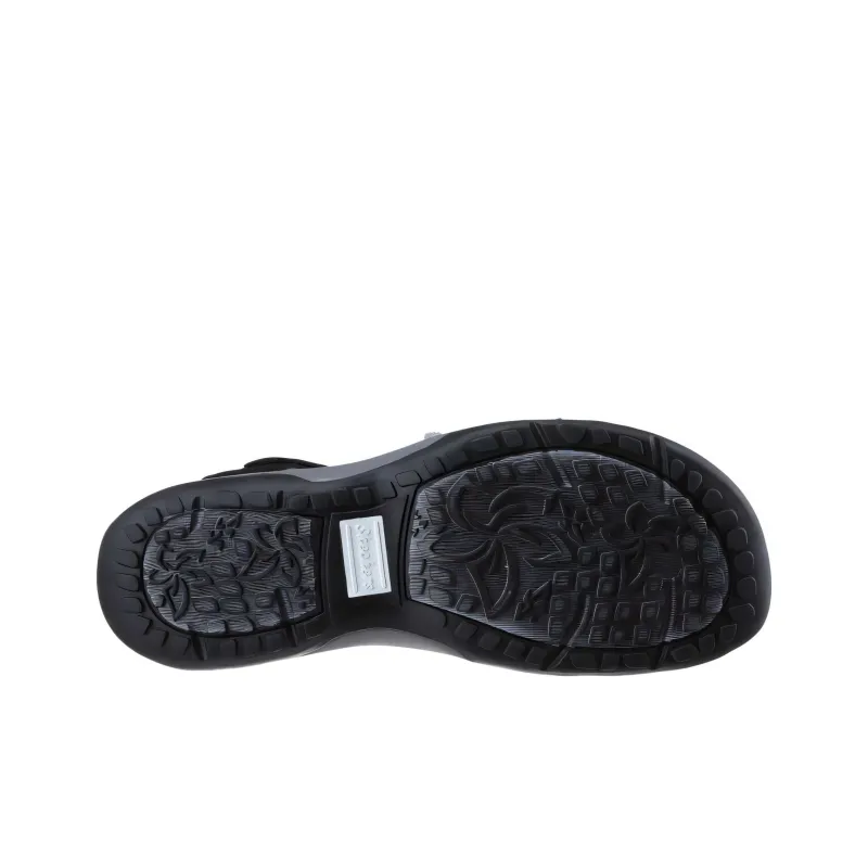 Skechers Reggae Slim One Strap Sandals Women's Black Gray-4